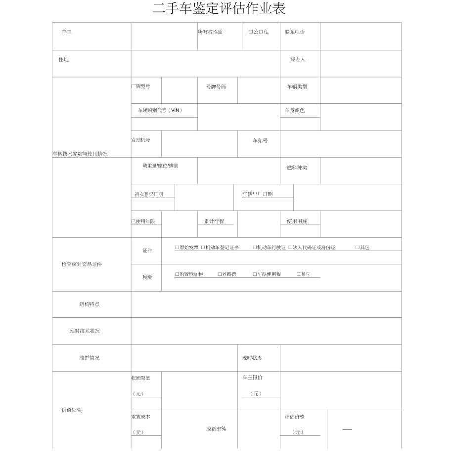 二手車鑒定評估全流程解析