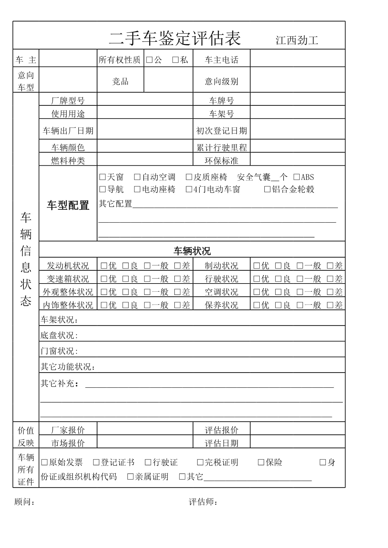 二手車鑒定評估 流程、要點與實例分析